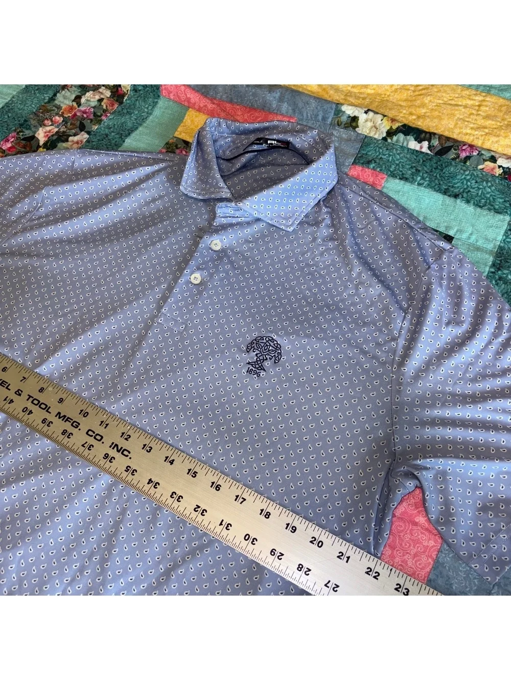 Ralph Lauren RLX $115 Men's L Light Blue Performance Golf Polo Summer Comfort